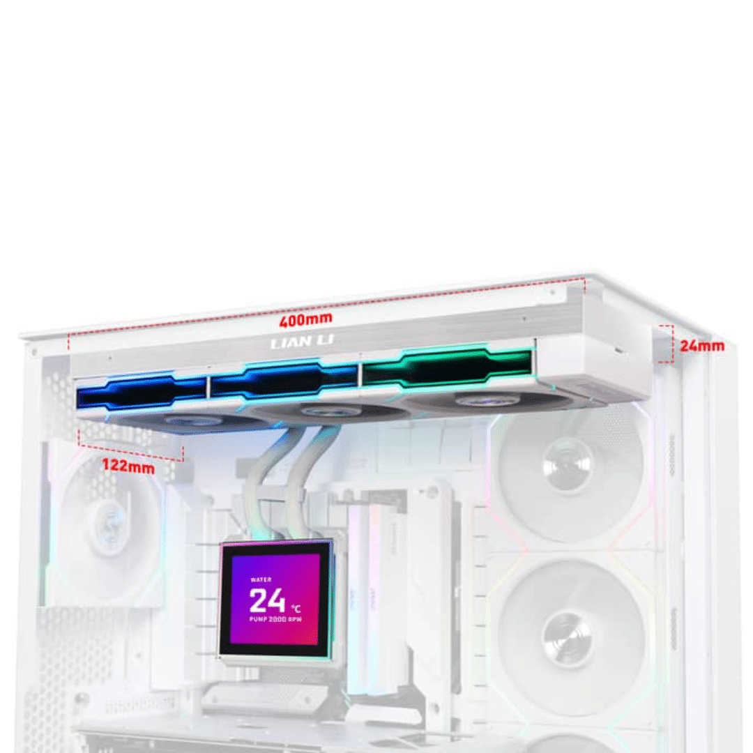 Lian-Li Lian-Li Fan HS2LCDS36NW 3.4 LCD Radiator White Retail FN 304174 HS2LCDS36NW (6)