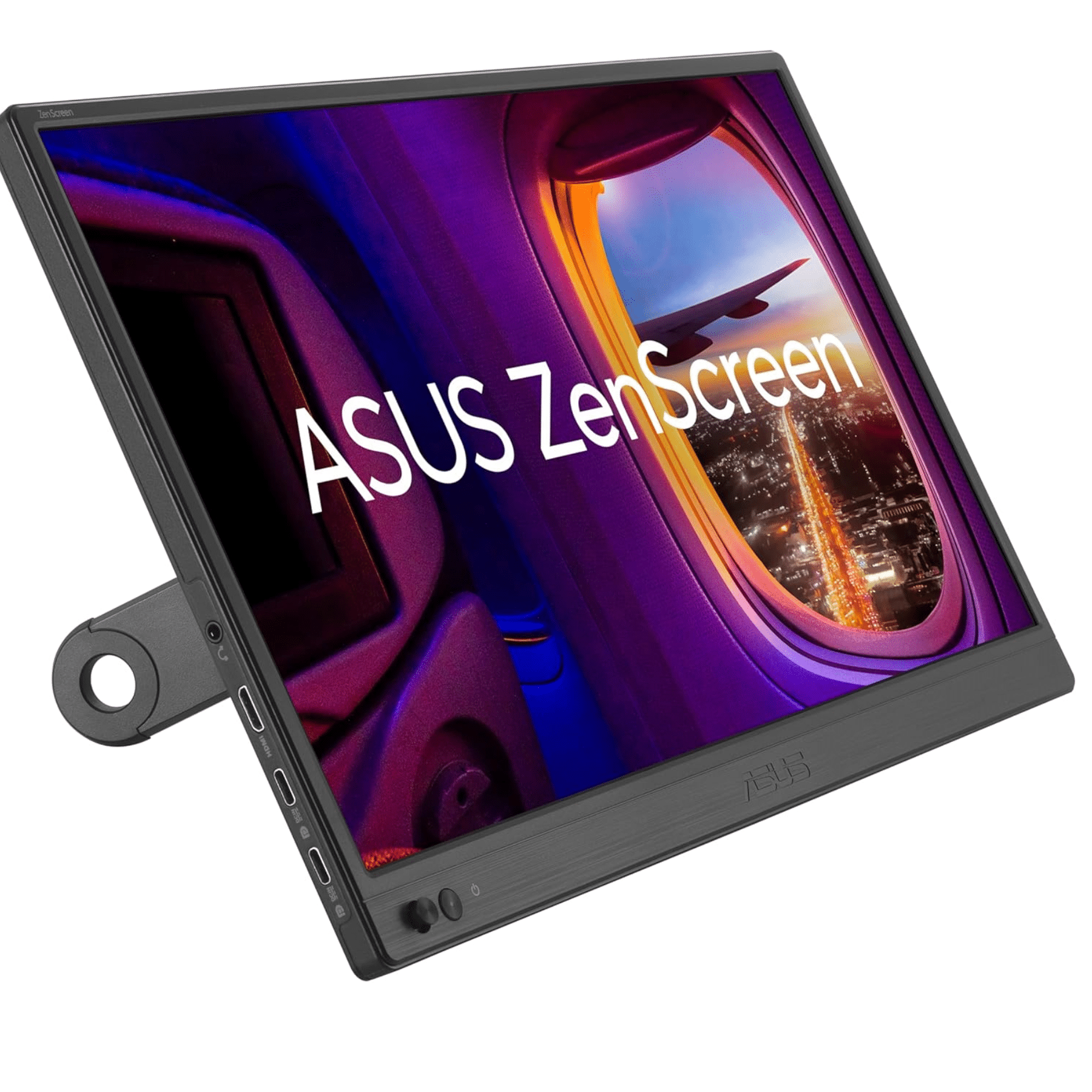 Monitor Asus Zenscreen 15.6inch Ips Mb169ck Full-hd Hdmi 2usb-c Soporte-360 Black - Monitores - 90LM0AZ3-B