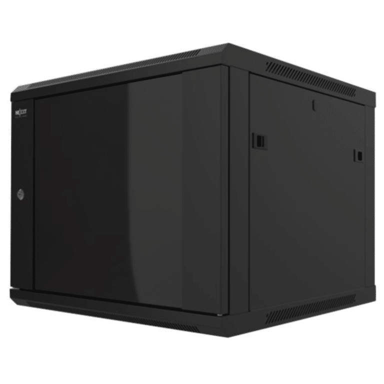 Nexxt Solutions - Rack armario - instalable en pared - RAL 9005, negro barniz - 18U - 19" - Redes - Paneles, Gabinetes y Cajas de Redes - NPC-F18U64B