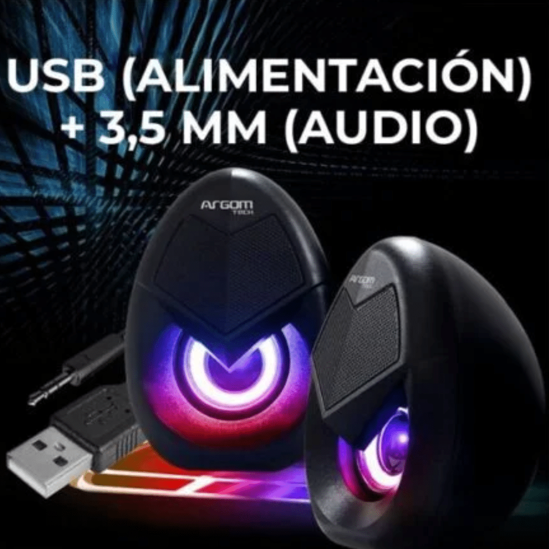 Parlantes Argom Multimedia Sp-1062bk Combat Gaming S62 2.0ch - Parlantes - ARG-SP-1062BK (2)