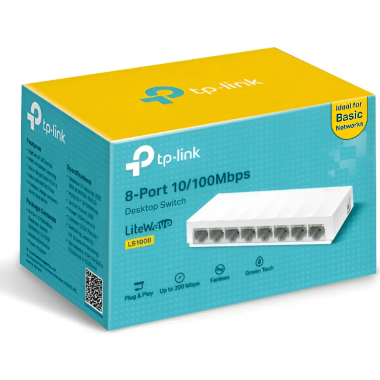 Switch Tp-link Ls1008 8-port 10-100mbs Desktop No-administrable - Switchs - LS1008