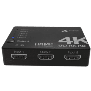 Xtech - 5-port to 1 HDMI switch - 4KUHD w remote control XHA-430 - Audio y Video - Accesorios - XHA-430