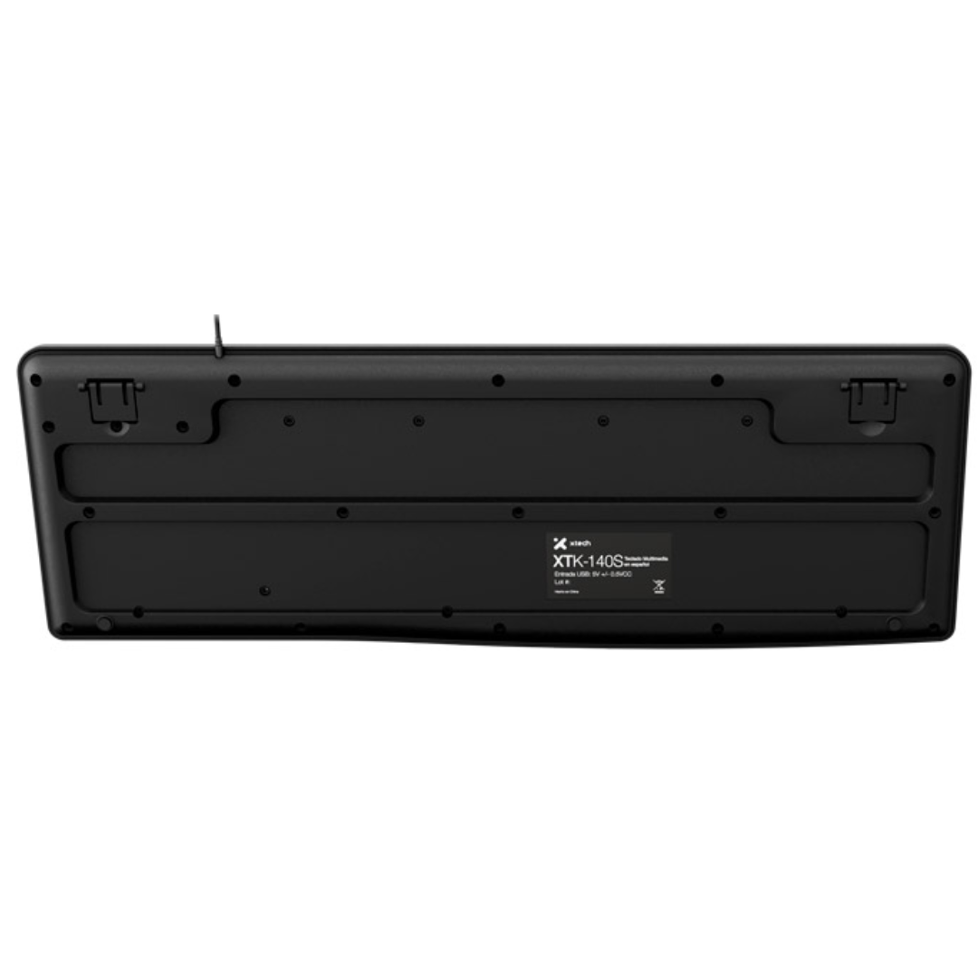 Xtech - Keyboard - Wired - Spanish - USB - Black - Multimedia 9 hotkeys XTK-140