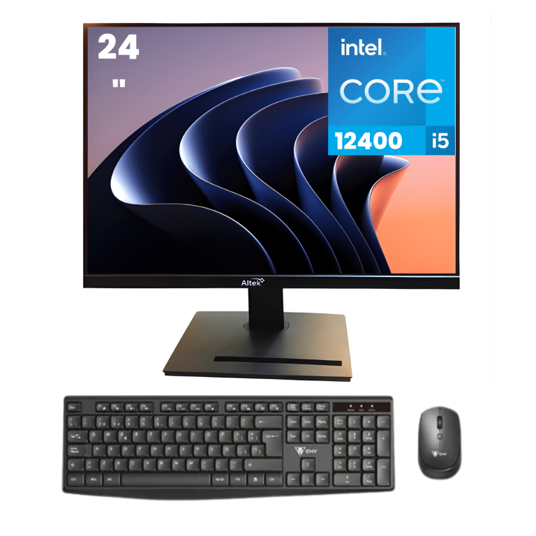 Aio Altek 24" 241aiopc Intel Core I5 12400 (12va) H610 512 Gb Ssd/ 16 Gb Ddr4  3200 Ghz  / (incluye Teclado Y Mouse Inalambrico) Free Dos -241aiopc12400