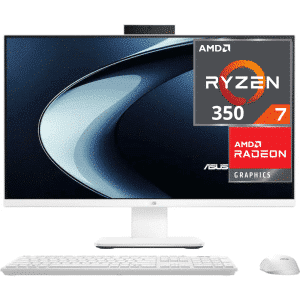 Aio Asus Vm670kat-r71tb Amd Ryzen 7 350 Ram 16gb Ddr5 Ssd 1tb Nvme 27" Fhd (1920x1080) Lcd Touch Windows 11 Home Ingles Incluye Teclado Y  Mouse Inalambrico White - 90pt0455-m008c0