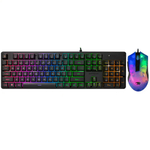 Ibuypower Chimera Km7 Full-size Wired Membrane Rgb Keyboard And Optical Mouse Bundle Black - New Factory Sealed - 90 Day Warranty - KM7
