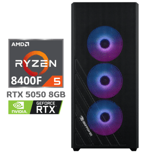 Ibuypower Sca5n5501 Gaming Amd Ryzen™ 5 8400f 1tb Nvme 16gb Bt + Wifi Win11 Nvidia® Rtx 5050 8192mb Black - New Factory Sealed - 1 Year Manufacturer Warranty - SCA5N5501