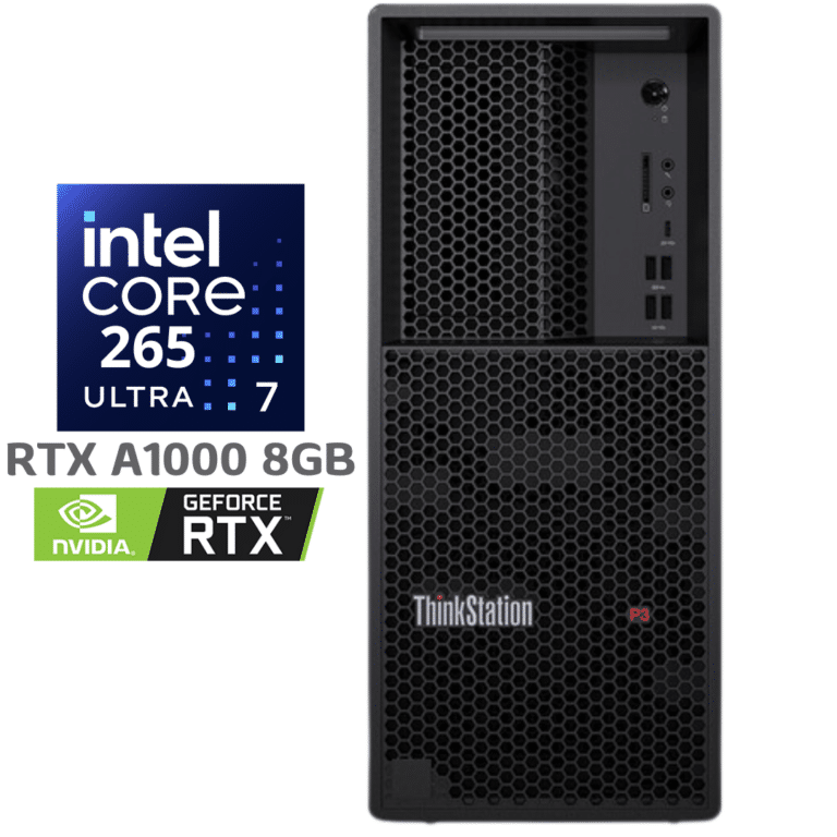 Lenovo Thinkstation P3 Gen 2 Workstation Tower Core™ Ultra 7 265 1tb Ssd 32gb Win11 Pro Nvidia® A1000 8192mb Keyboard Mouse Black - New Factory Sealed - 1 Year Manufacturer Warranty - 30HS000LUS