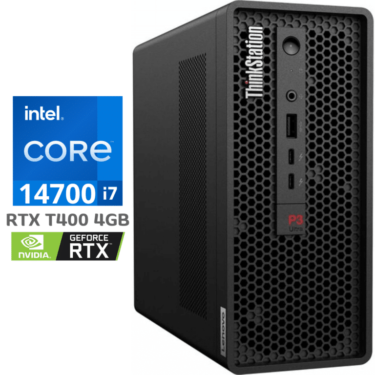 Lenovo Thinkstation P3 Usff Tower Workstation Core™ I7-14700 512gb Ssd 16gb Win11 Pro Nvidia® T400 4096mb Black Keyboard Mouse 3-year On-site Warranty - New Factory Sealed - 3 Year On-Site Warranty - 30HA0064US