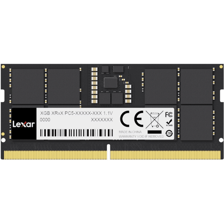 Lexar LD5S32G56C46ST-HGN 32GB DDR5 5600 262-Pin SODIMM Laptop Memory, Bulk | SKU LD556S32T - MEM - LD556S32T - LEXAR - LD5S32G56C46ST-HGN