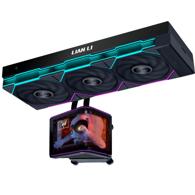 Lian Li Hydroshift II OLED Curved 360P28 Liquid CPU Cooler - 360mm AIO - 3x120mm P28 Fans - Adjustable 6.67" Screen - 3D Animation Effects - Daisy-chain, LGA 1851/1700, AMD AM5/4- Black (HS2OLDC36PB) | SKU FAN-HC36P3 - FAN - FAN-HC36P3 - LIAN-LI - 840353053892 - HS2OLDC36PB