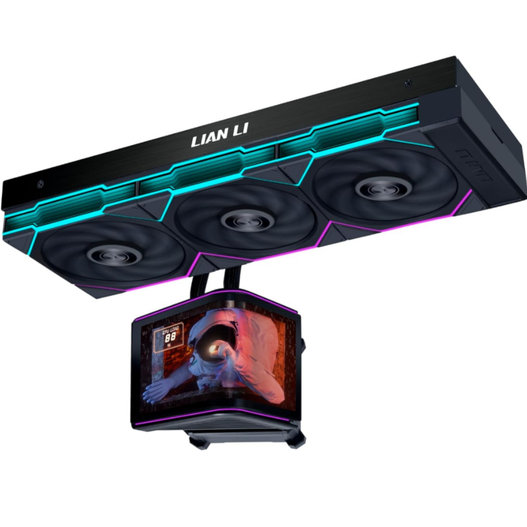 Lian Li Hydroshift II OLED Curved 360TL RGB Liquid CPU Cooler - 360mm AIO - 3x120mm TL Fans - Adjustable 6.67" Screen - 3D Animation Effects - Low Noise - LGA 1851/1700, AMD AM5/4- Black (HS2OLDC36TB) | SKU FAN-HC36T1 - FAN - FAN-HC36T1 - LIAN-LI - 840353053878 - HS2OLDC36TB