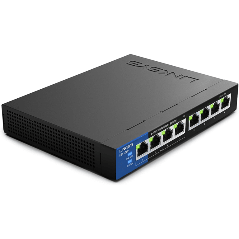 Linksys Switch 8-port Gigabit Poe (50w) - New Factory Sealed - 1 Year Manufacturer Warranty - LGS108P