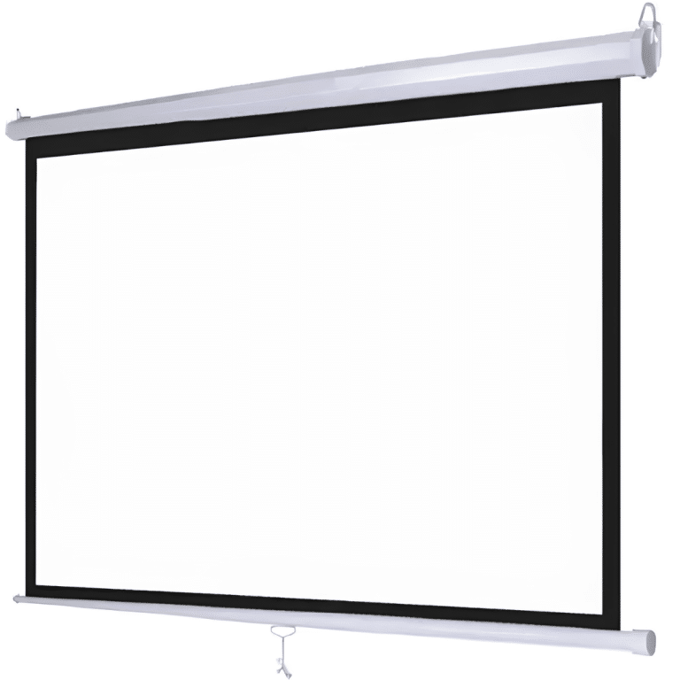 Pantalla De Proyeccion Vantec Ty-03 115 4:3 Motorizada Electrica Montaje En Techo O Pared Tela Blanco Mate