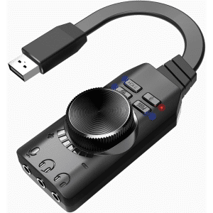 Tarjeta De Sonido Anera Usb 7.1 Led Externa 1 Microfono 2 Audio - Ae-gs3markii