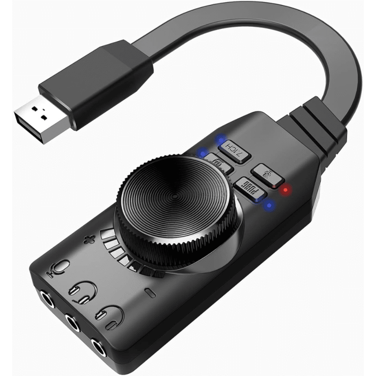 Tarjeta De Sonido Anera Usb 7.1 Led Externa 1 Microfono 2 Audio - Ae-gs3markii