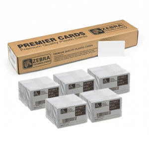 Zebra Premier ID Card - Printable - 2.12" x 3.38" Length - White - Polyvinyl Chloride (PVC) - 500 Pack - Zebra - ID Card - M255 - A300-DG5800 - DG5800 - 9999999999999 - 104523-111