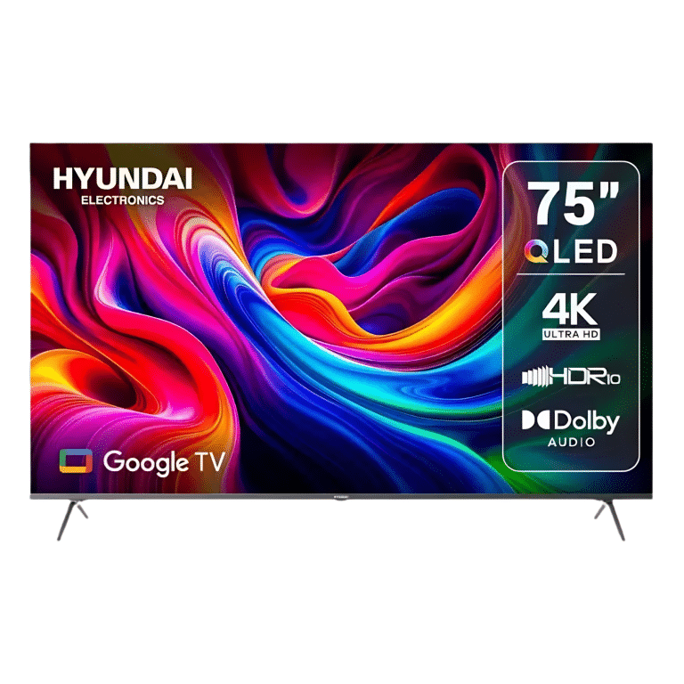 Televisor Tv Hyundai 75" Eled7505g Qled 4k Uhd (3840x2160) Sin Bordes Hdr10 Android 16gb Rom 2gb Ram Bl 5.0 Wifi 2xhdmi 2xusb -  Led7505g