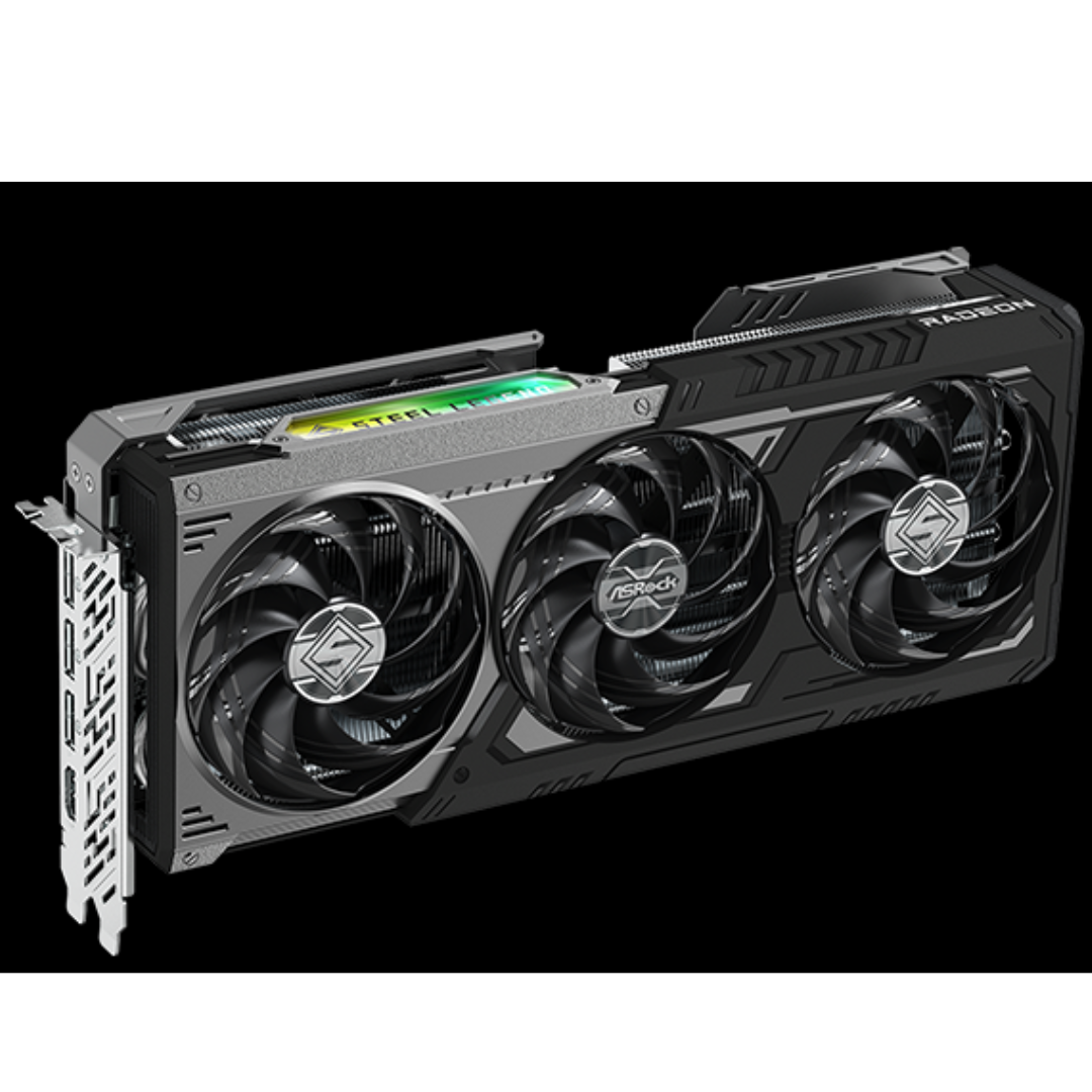 ASRock Inc. ASRock VCX RX9070GRE SLD 12GO Radeon RX 9070 GRE Steel Legend Dark 12GB OC VC 308551 RX907 (3)