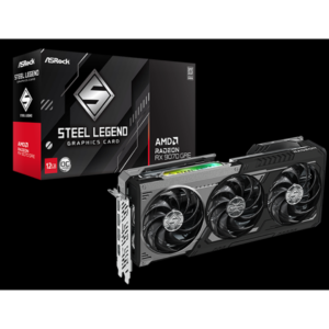 ASRock Inc. ASRock VCX RX9070GRE SLD 12GO Radeon RX 9070 GRE Steel Legend Dark 12GB OC VC 308551 RX9070GRE SLD 12GO