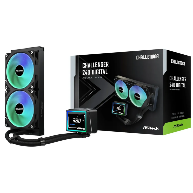 Ventilador Cooler Asrock Challenger 240 Digital Argb Black  - 90-acla24-baaga6