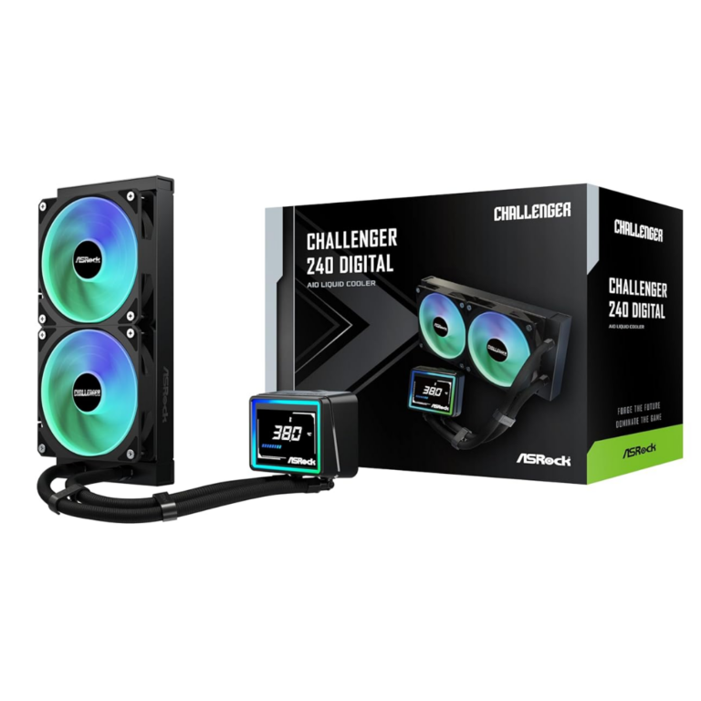 Cooler Asrock Challenger 240 Digital Argb White - Ventiladores - 90-ACLA24-WAAGA6