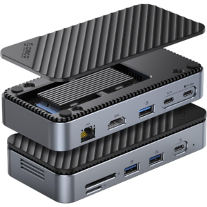 Enclosure  - Docking Station Con M.2 Nvme - Hdmi-4k Ethernet-1tb 2usb-3.2 Usb-c-pd Silver - Accesorios - AP-99