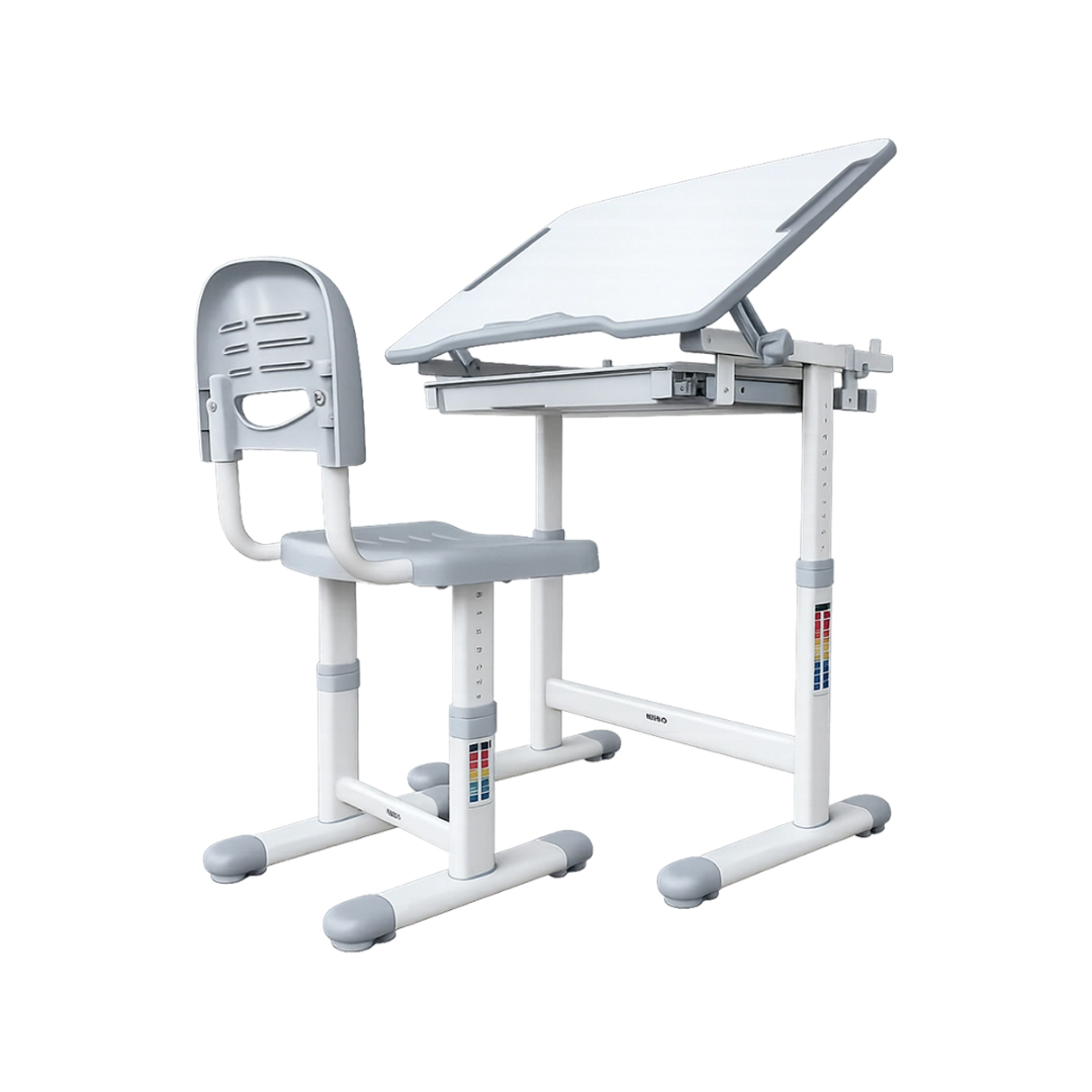 Escritorio Con Silla Ajustables For Kids White - Gray - Silla Para Gamming - EP-PSE01 (1)