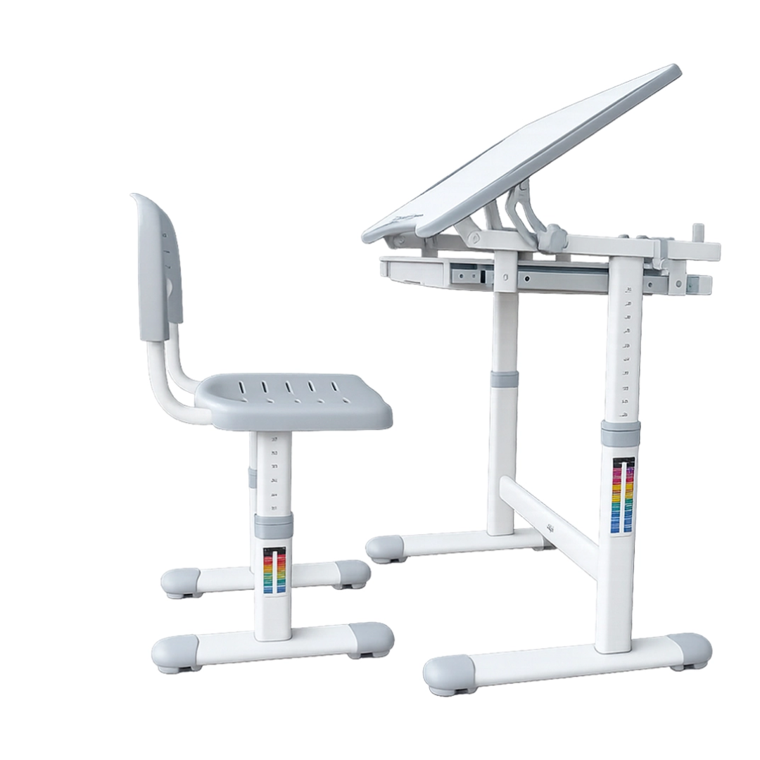 Escritorio Con Silla Ajustables For Kids White - Gray - Silla Para Gamming - EP-PSE01 (4)