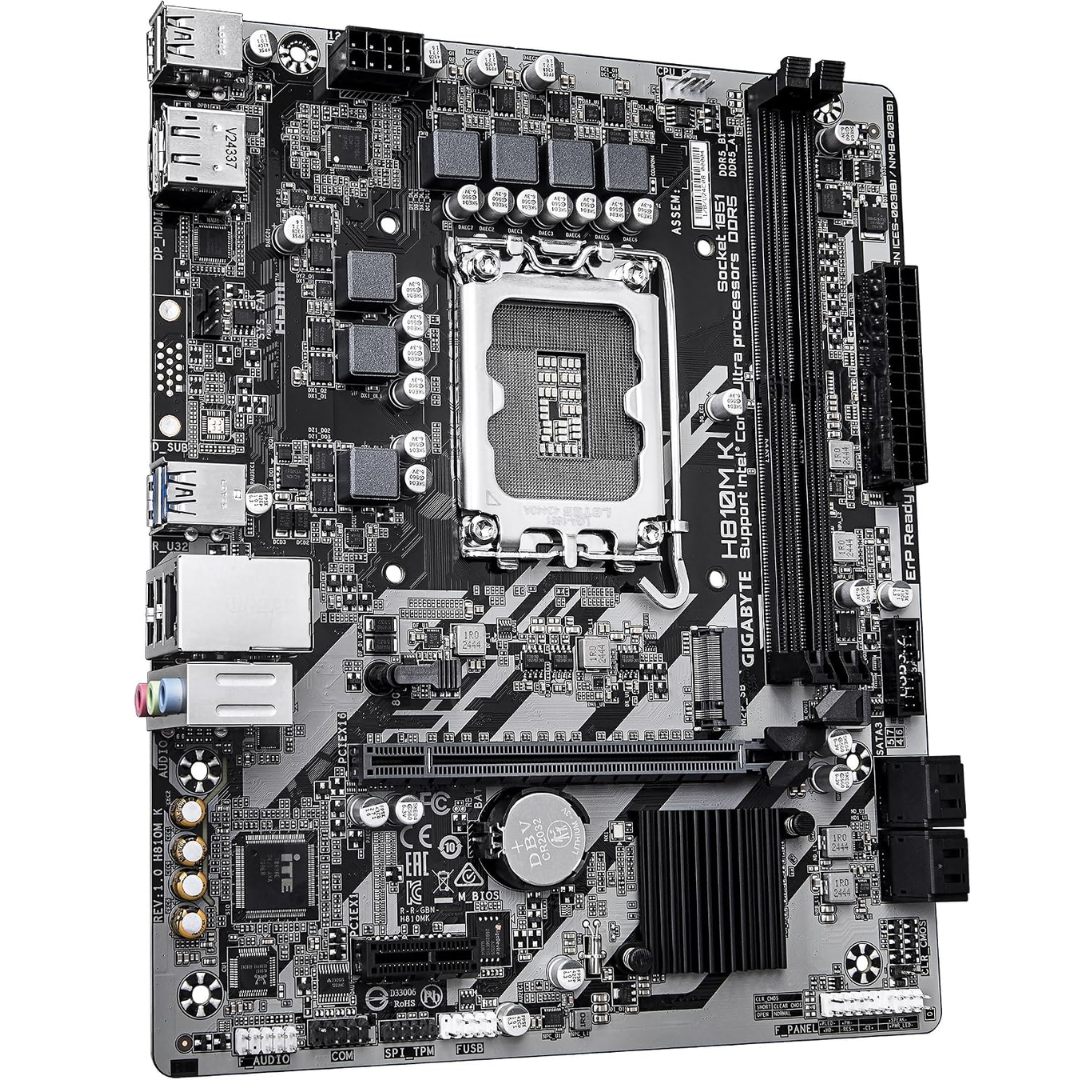 Gigabyte - Motherboard - H810M K G10 2Dimm DDR5 LGA 18 - Componentes Informáticos - Tarj