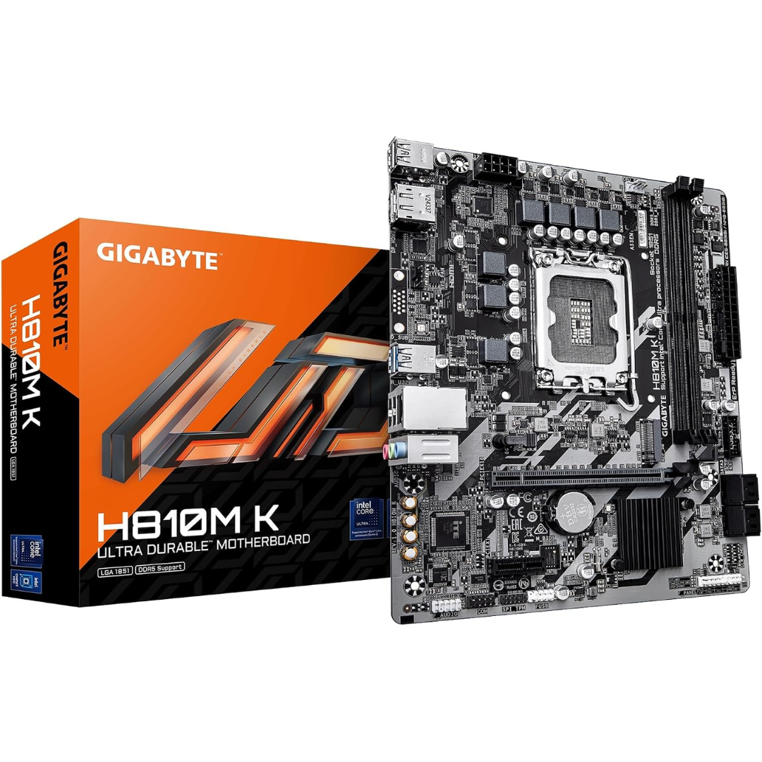 Gigabyte - Motherboard - H810M K G10 2Dimm DDR5 LGA 18 - Componentes Informáticos - Tarjet (1)