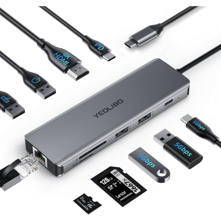 Hub Ap-106 9 In1 Usb-c To Usb-c 2xusb-2.0 Usb-3.0 Hdmi-4k Sd Audio Tf Pd100w  Silver - Accesorios - AP-106USBC