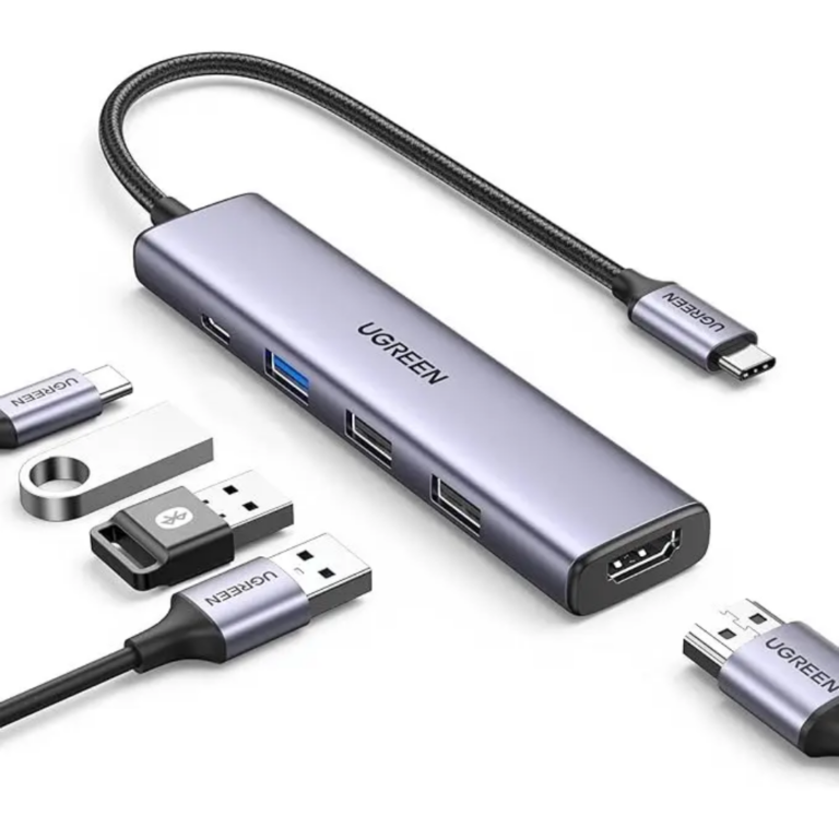 Hub Ap-73 5 In1 Usb-c To Usb-c 3xusb-3.0 Hdmi-4k Silver - Accesorios - AP-73USBC