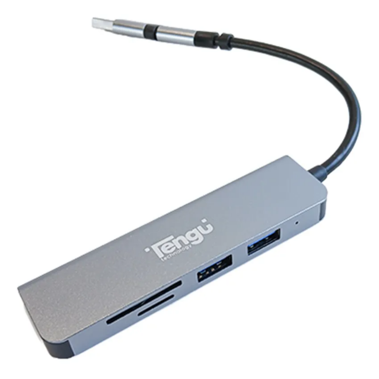 Hub Tengu T-304 Usb 3.0 To 4puertos Usb 3.0 5gbps Silver - Accesorios - T304-USB3