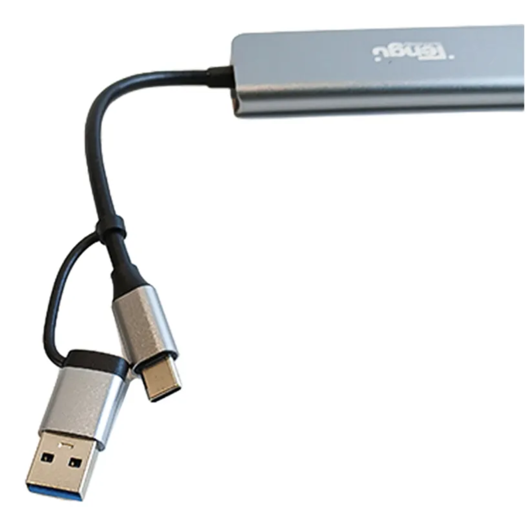 Hub Tengu T-304 Usb 3.0 To 4puertos Usb 3.0 5gbps Silver - Accesorios - T304-USB3 (4)