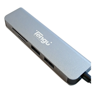 Hub Tengu T-304 Usb-c To 4puertos Usb 3.0 5gbps Silver - Accesorios - T304-USBC