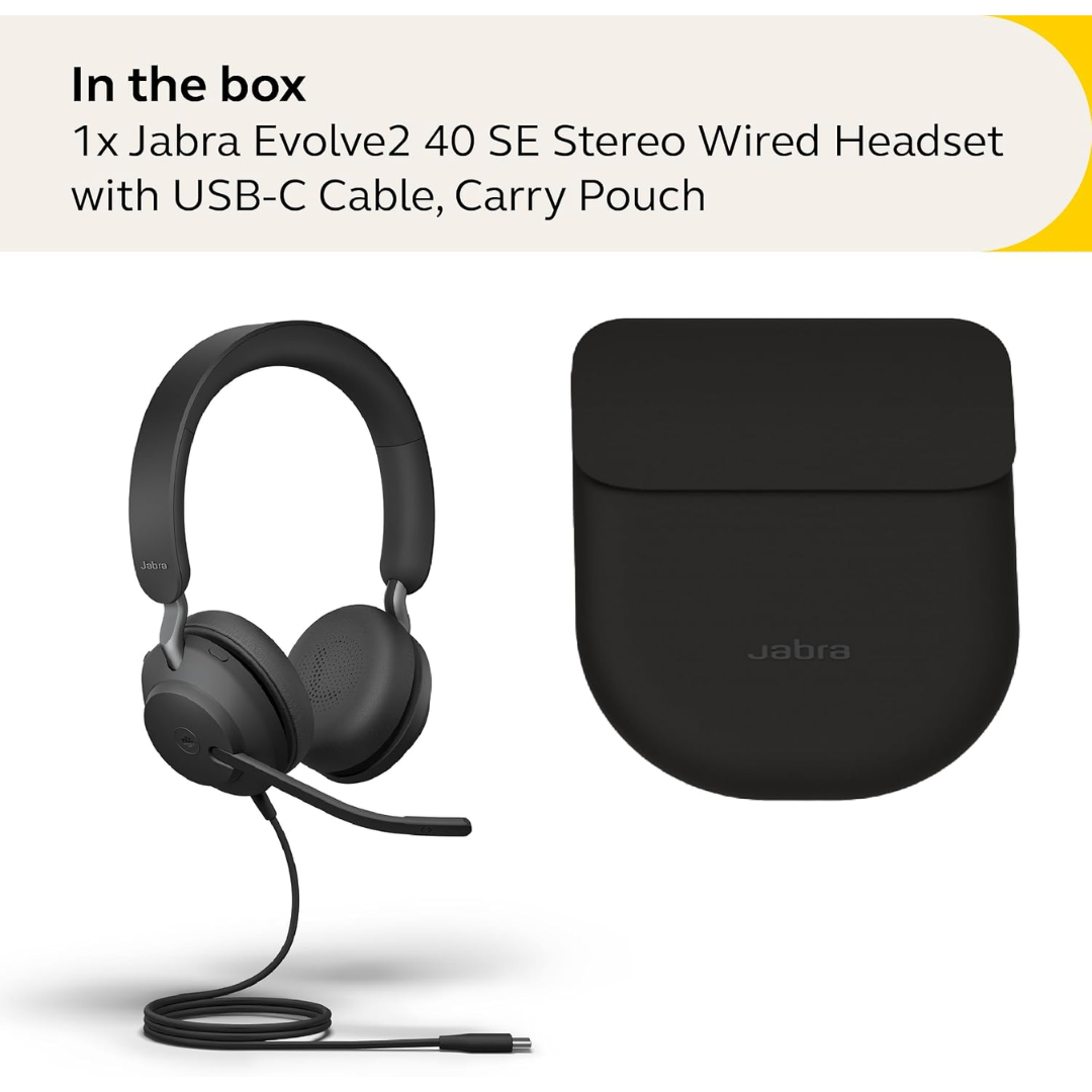 Jabra Evolve2 40 SE Headset - Stereo - USB Type C - Wired - Binau (6)
