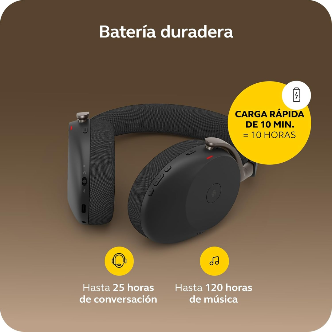 Jabra Evolve3 - Headphones - Wireless - Evolve3 85 MS Link390c Black - Periféricos - Auric (3)