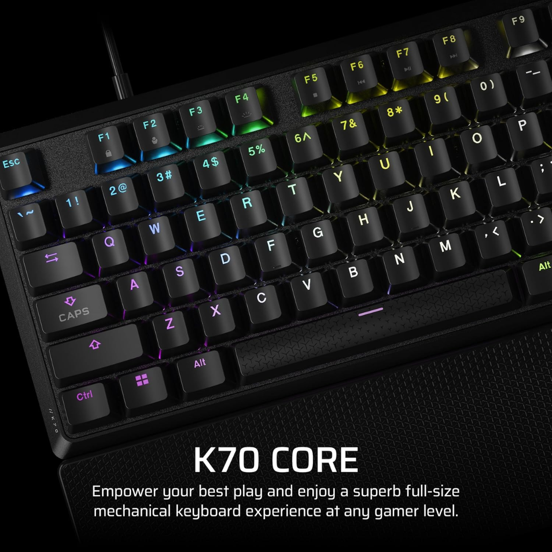 Keyboard Corsair K70 Core Rgb Wired Gaming Mechanical Grey - Teclados - CH-9108B1E-NA (2)