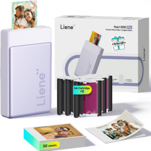 Liene Liene AC SD19B#WW1 50 sheets 2x3photo paper &5 inkcartridges f Pearl N200 pro AC 308856 SD19B#WW1