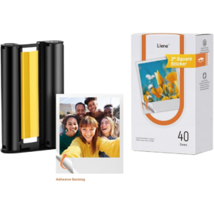 Liene Liene AC SD31A#WW1 Amber 3x3 Square Sticky Photopaper 40 sheets&1 inkcartridge AC 308859 SD31A#WW1