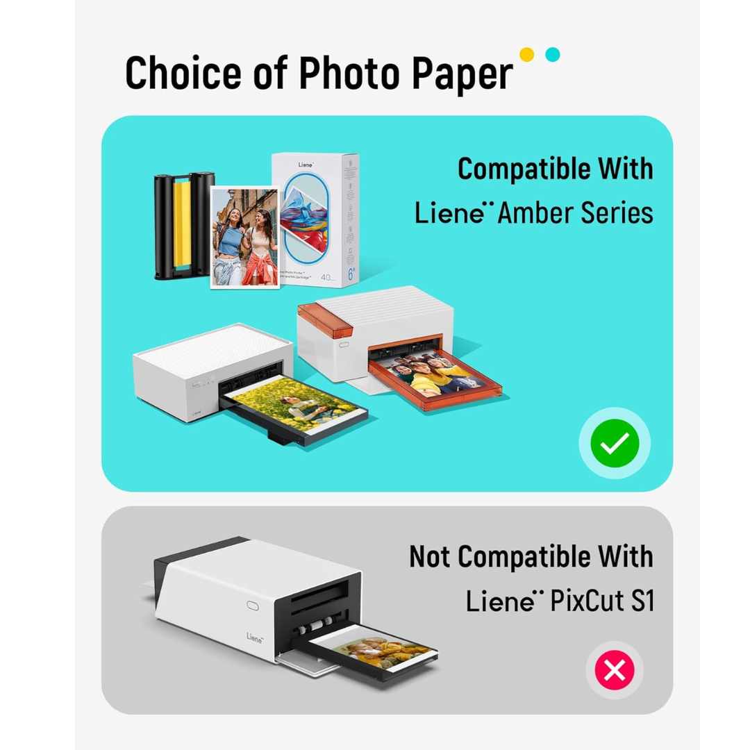 Liene Liene PR DHP514W#US1 Amber M210 4x6 Photo Printer w 4x6 paper 3x3 paper 1 ink PR 308858 DHP514W#US1 (2)
