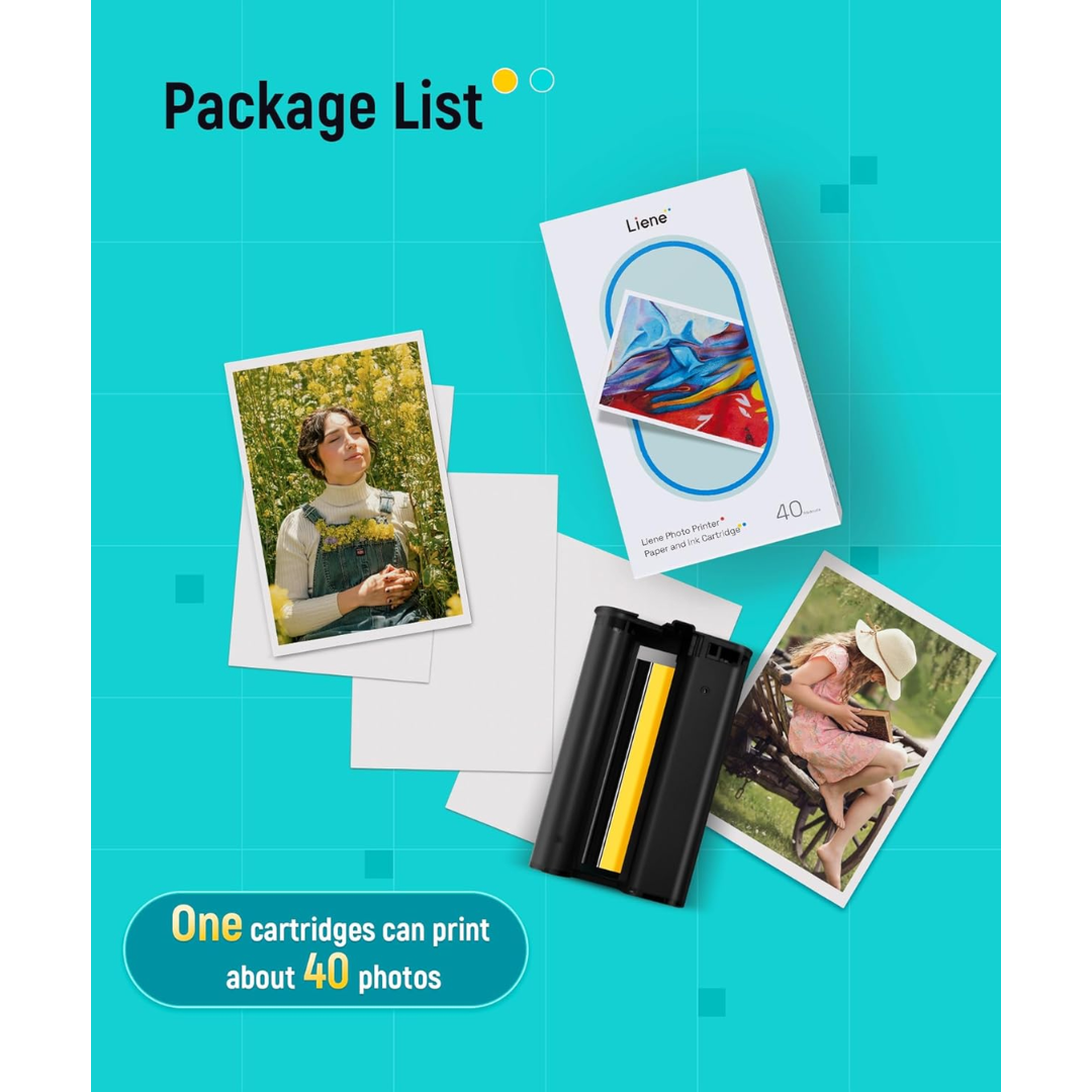 Liene Liene PR DHP514W#US1 Amber M210 4x6 Photo Printer w 4x6 paper 3x3 paper 1 ink PR 308858 DHP514W#US1 (4)