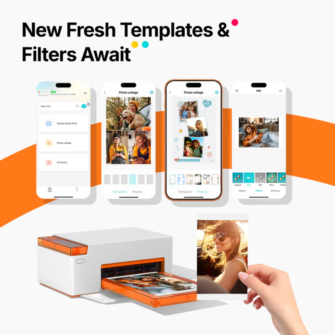 Liene Liene PR DHP515W#US1 Amber M110 4x6 Photo Printer w 4x6paper 3x3paper 1 ink PR 308857 DHP515W#US1 (4)