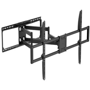 Base De Pared Tv Resistente, Brazo Doble De Movimiento Completo 900×600 Argom Arg-br-1591 50" A 105" Negro