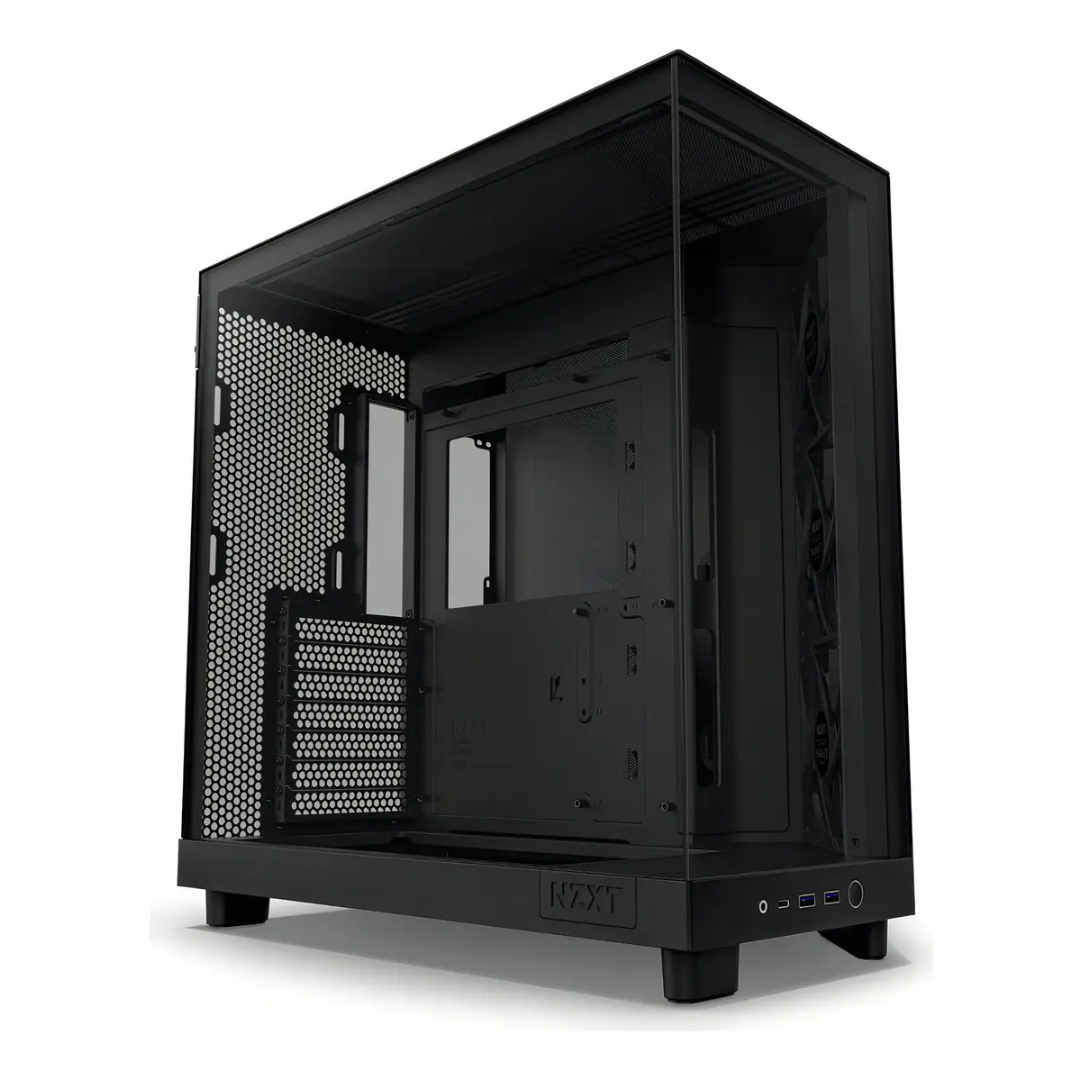 NZXT NZXT CS CC-H62FB-01 H6 (2026) Compact Dual-chamber ATX Case Mid Tower TG Black CS 308396 CC-H62FB-01