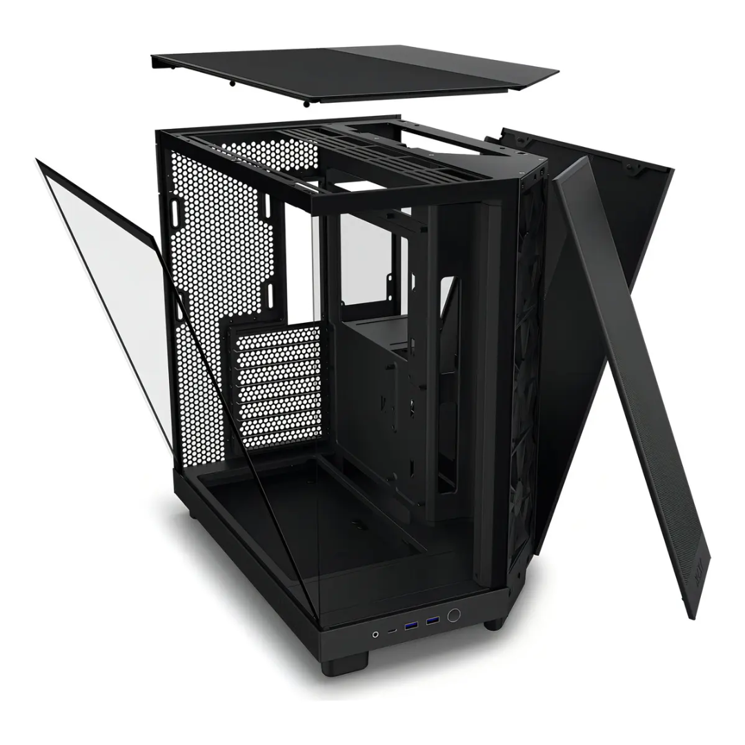 NZXT NZXT CS CC-H62FB-01 H6 (2029) Compact Dual-chamber ATX Case Mid Tower TG Black CS 308396 CC-H62FB-01