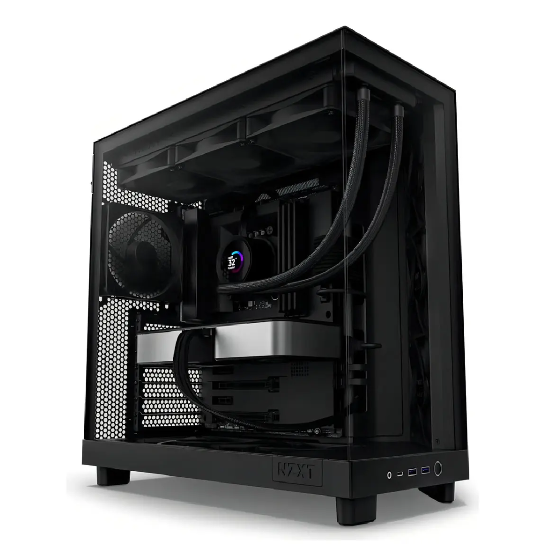 NZXT NZXT CS CC-H62FB-01 H6 (2031) Compact Dual-chamber ATX Case Mid Tower TG Black CS 308396 CC-H62FB-01