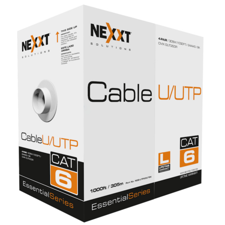 Nexxt Solutions - CMX Una sola Cubiert - Redes - Cables - NEB-UTP6OUTBK