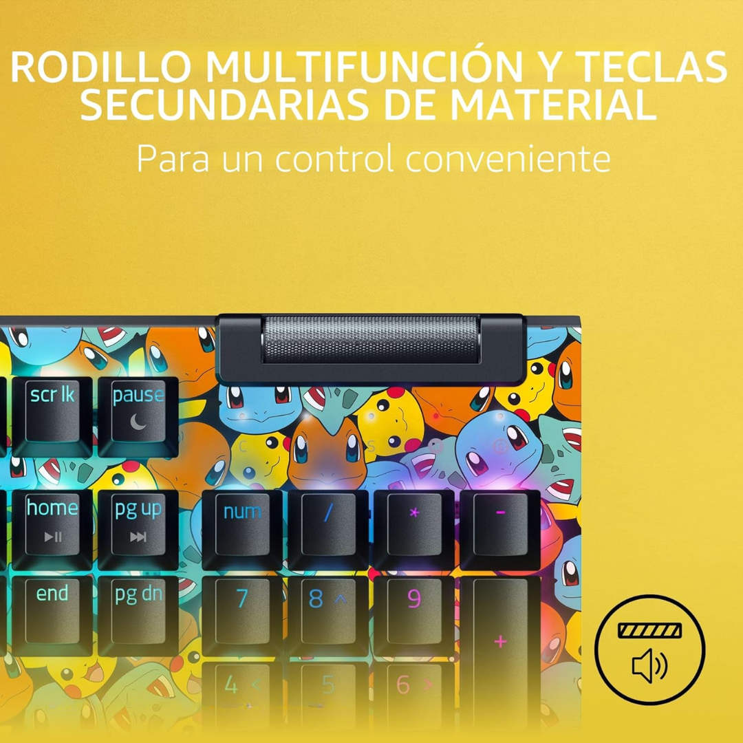 Razer - Keyboard - Wired - USB - BlackWidow V4 X - Pokemon Edit - Periféricos - Teclad (3)